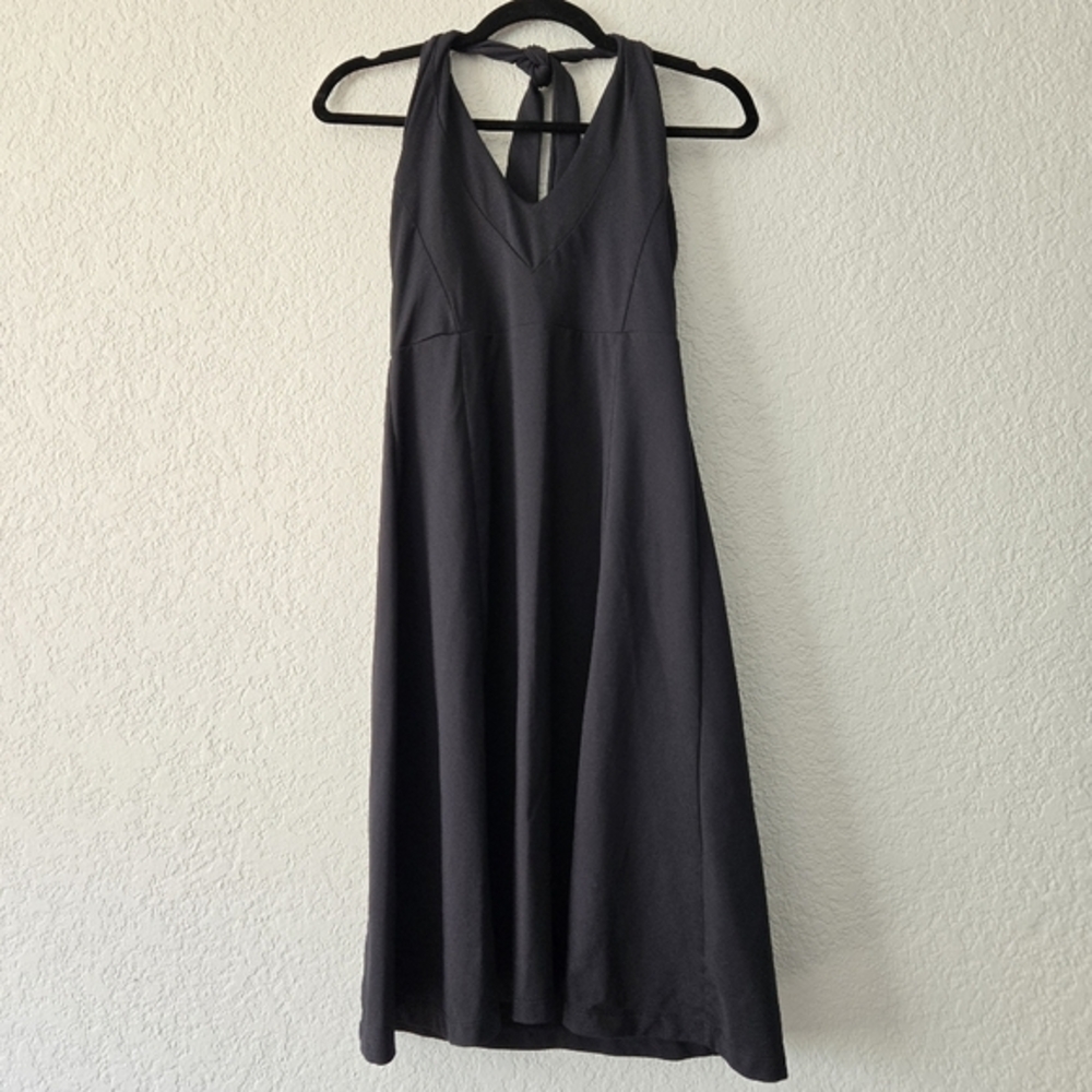Patagonia s black‎ halter mini dress jersey stretch